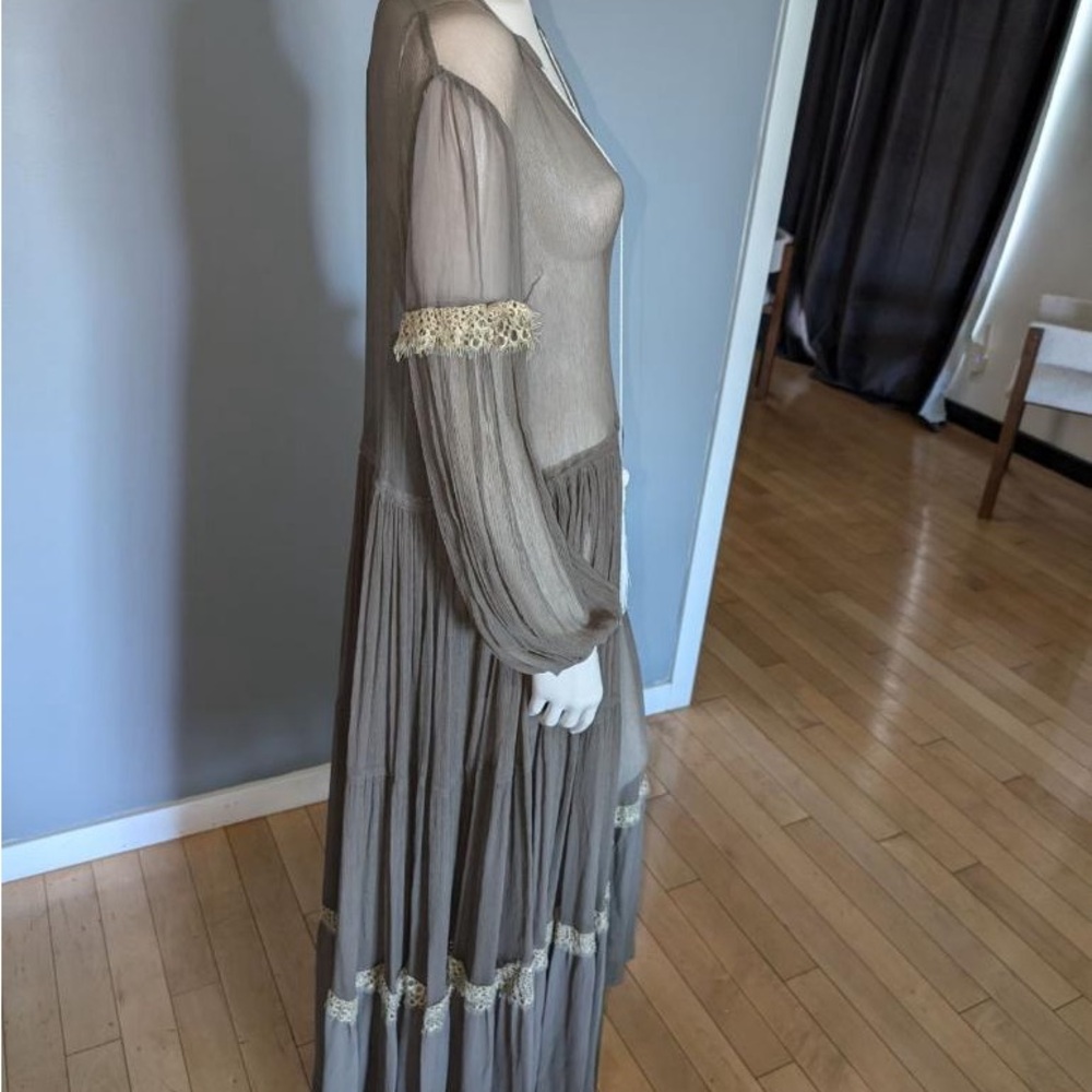 NWT Wandering Caftan Silk Dress Size 38 Italian US Size 2 - Picture 9 of 13